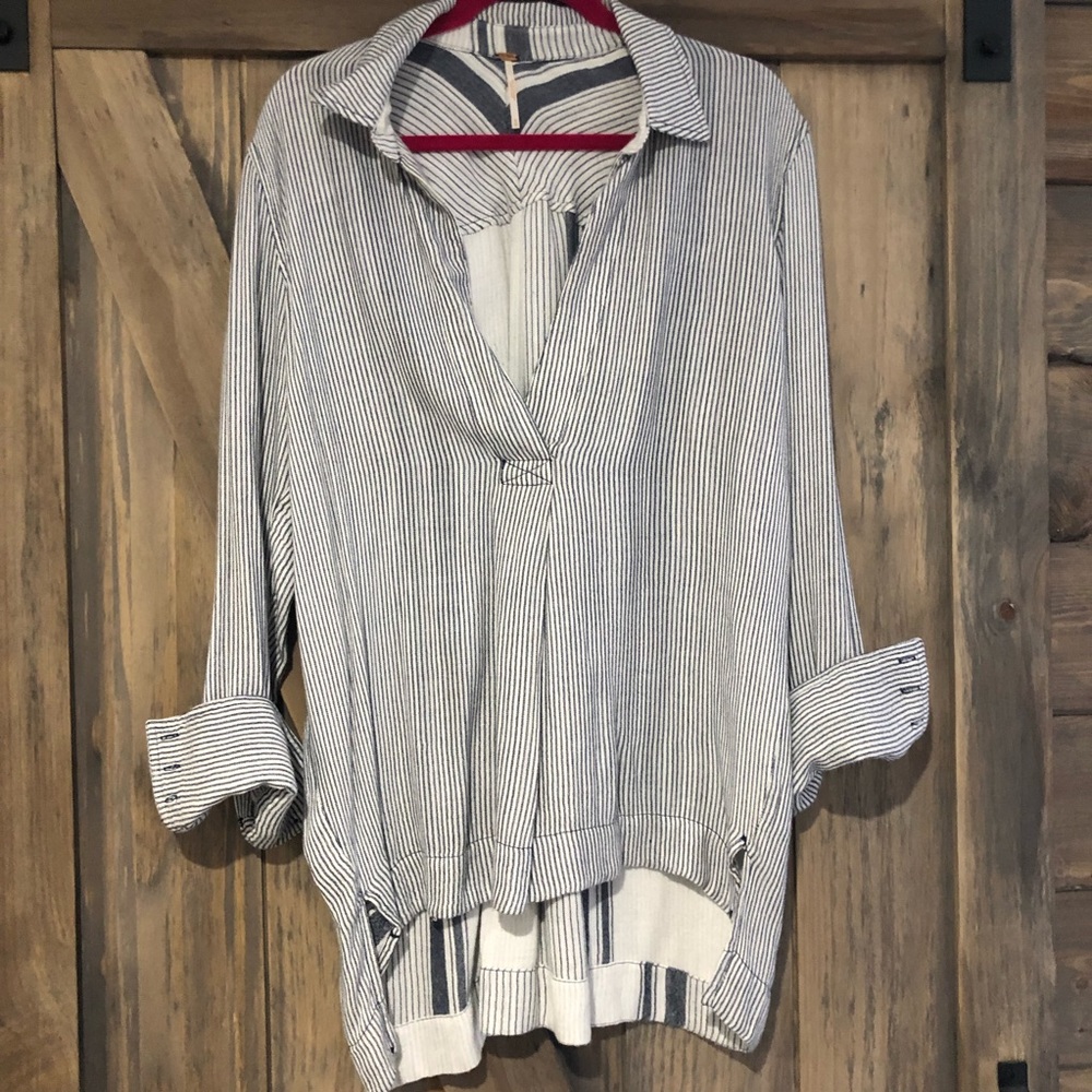 Free People Striped Long Sleeve